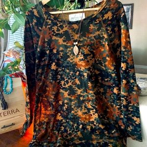 Obey camo long sleeve shirt